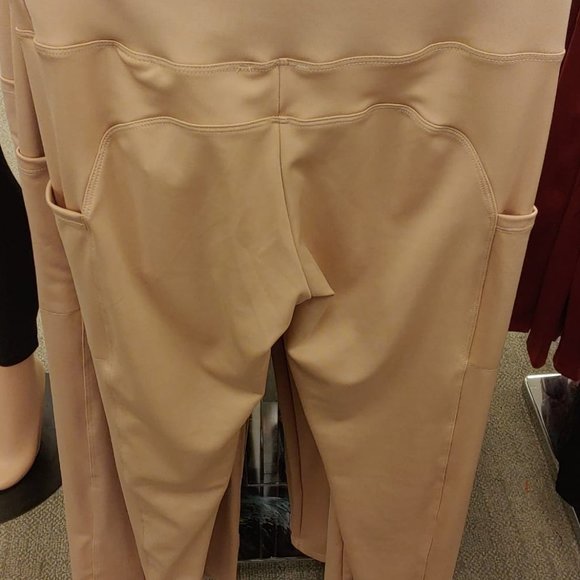 CM Fashion Womens Skin Color Leggings, With Pockets - Picture 8 of 9